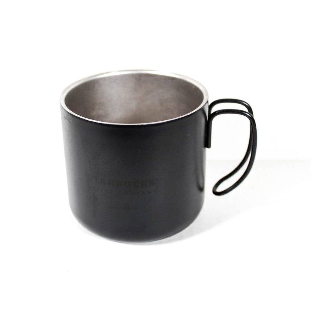 Starbucks black stain stainless steel espresso mug cup Simplistic Minimalist